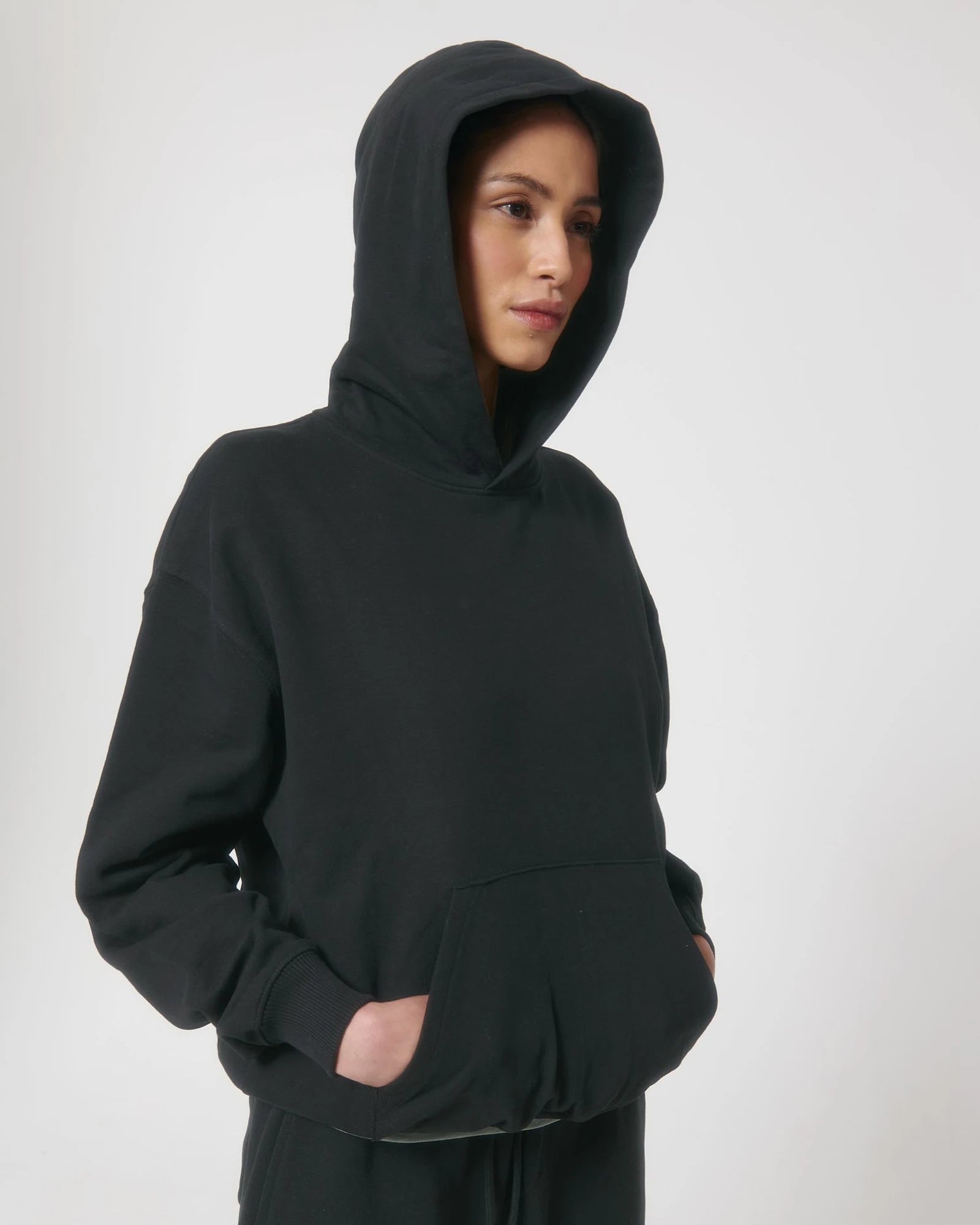 Felpa cotone bio Stanley/Stella Cooper Dry da personalizzare - Nero