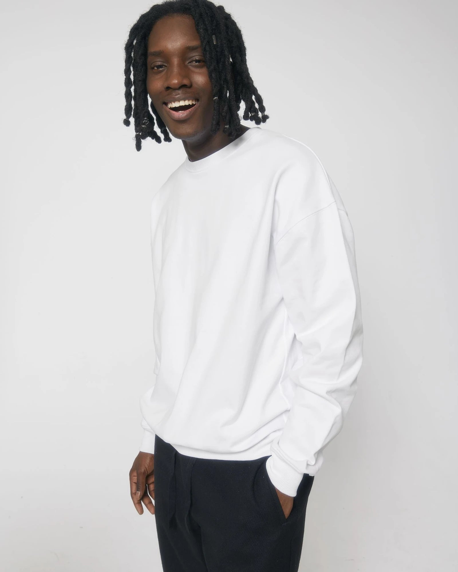 Felpa cotone bio Stanley/Stella Ledger Dry da personalizzare - Bianco
