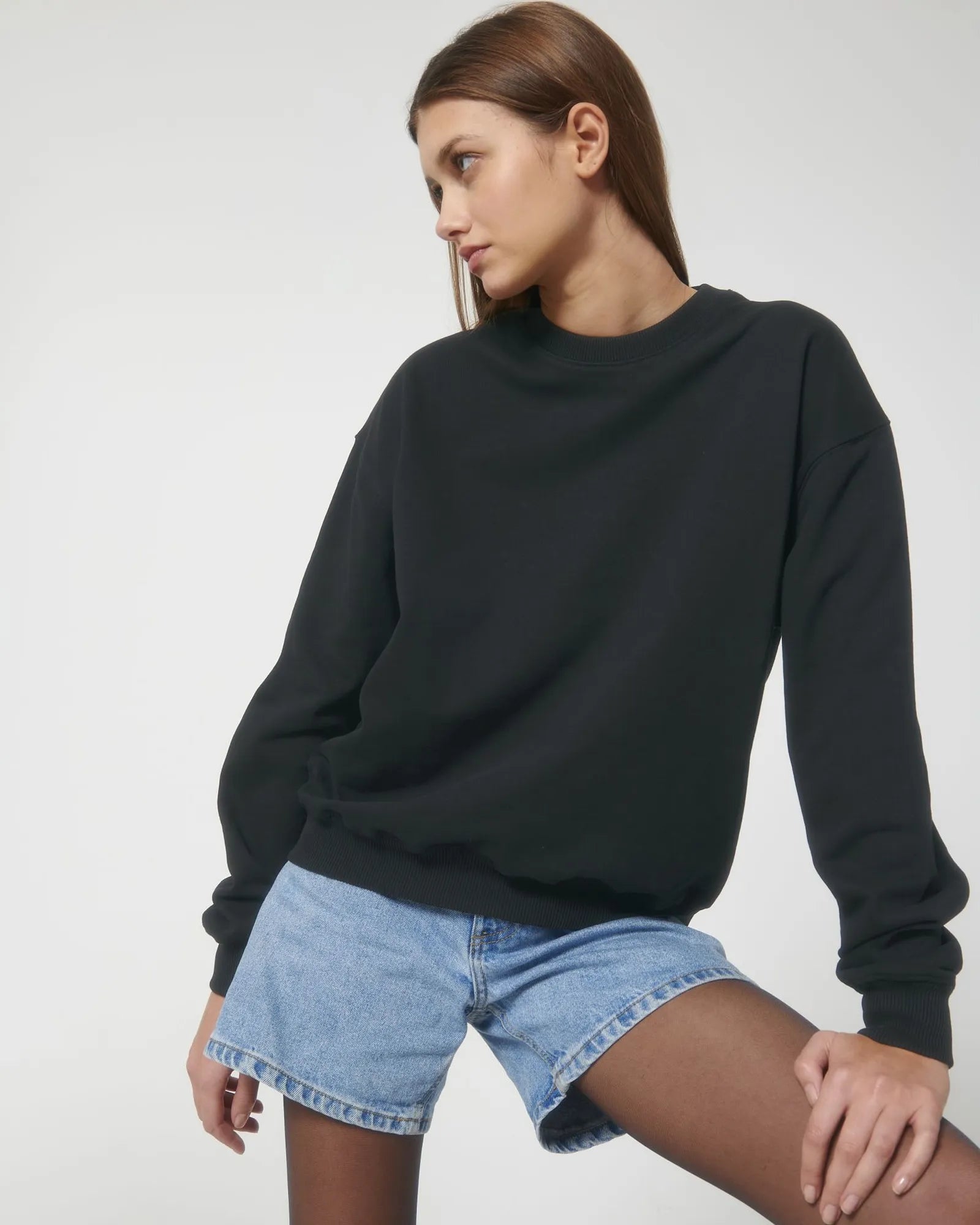 Felpa cotone bio Stanley/Stella Ledger Dry da personalizzare - Nero