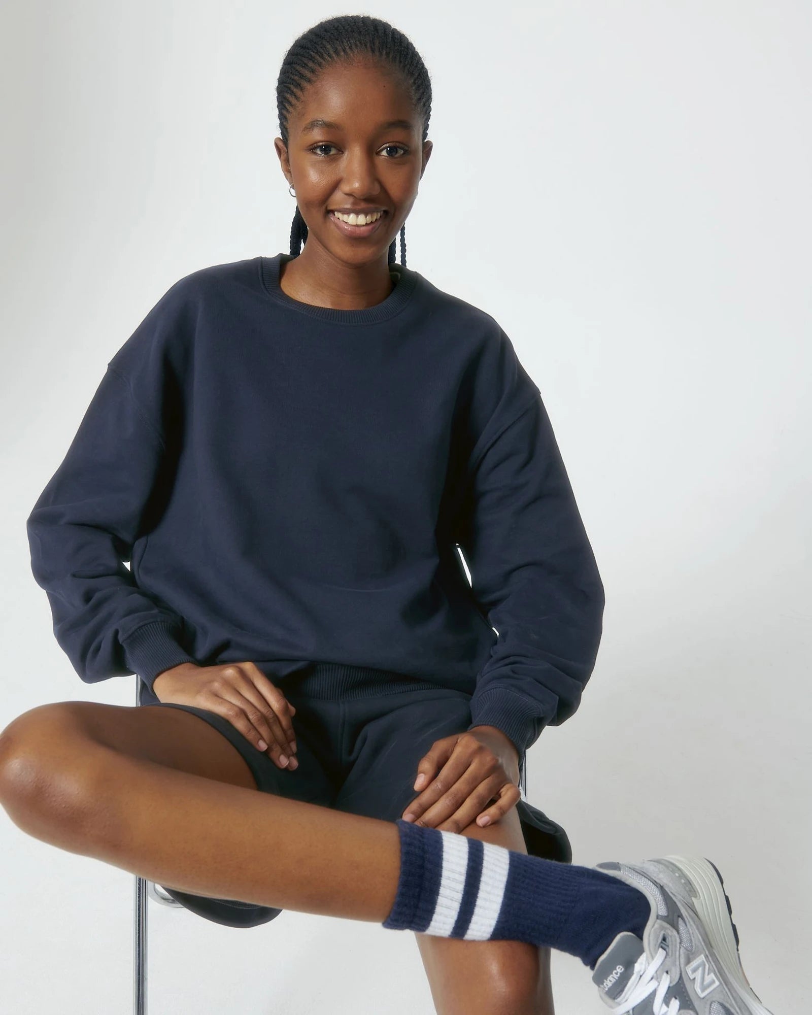 Felpa cotone bio Stanley/Stella Ledger Dry da personalizzare - Blu Navy