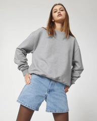Felpa cotone bio Stanley/Stella Ledger Dry da personalizzare - Grigio melange