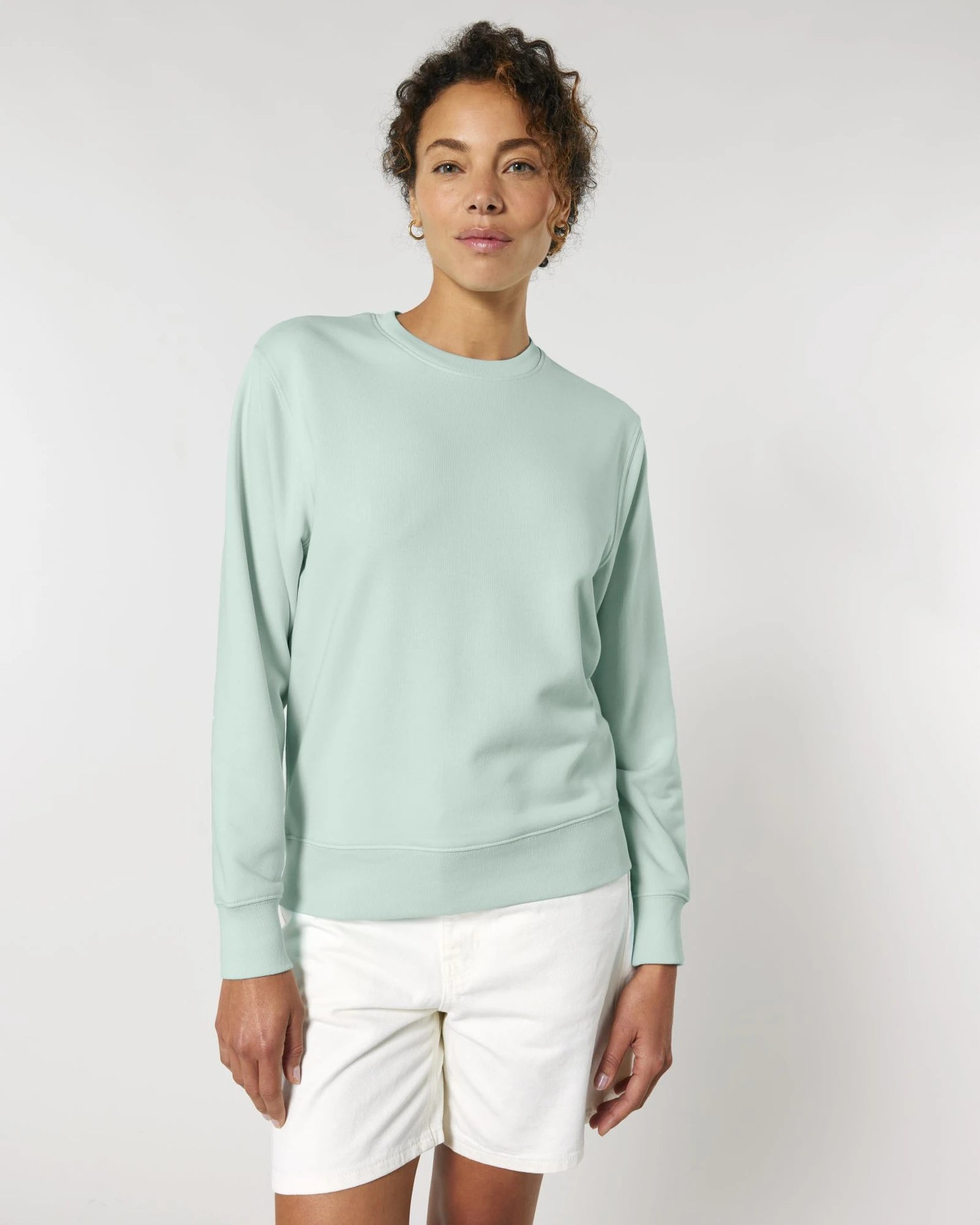Felpa cotone bio Stanley/Stella Matcher da personalizzare - Blu Caraibi