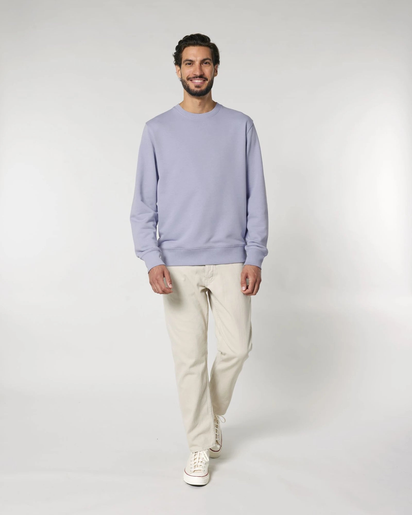 Felpa cotone bio Stanley/Stella Matcher da personalizzare - Lavanda