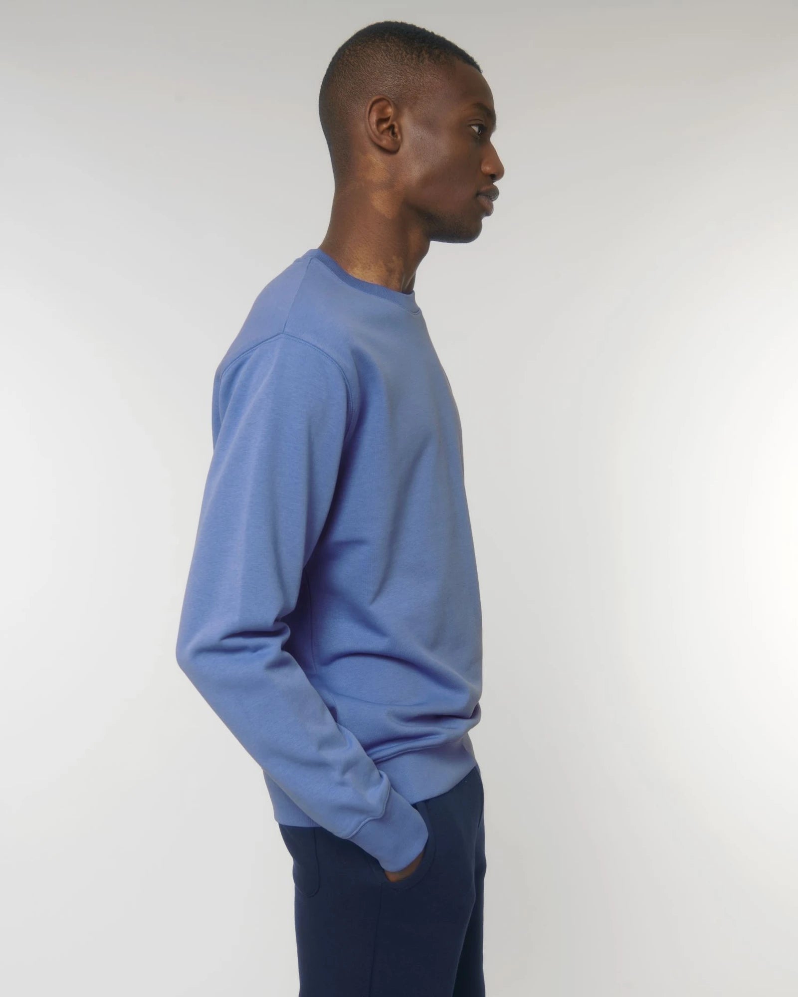 Felpa cotone bio Stanley/Stella Matcher da personalizzare - Blu Brillante