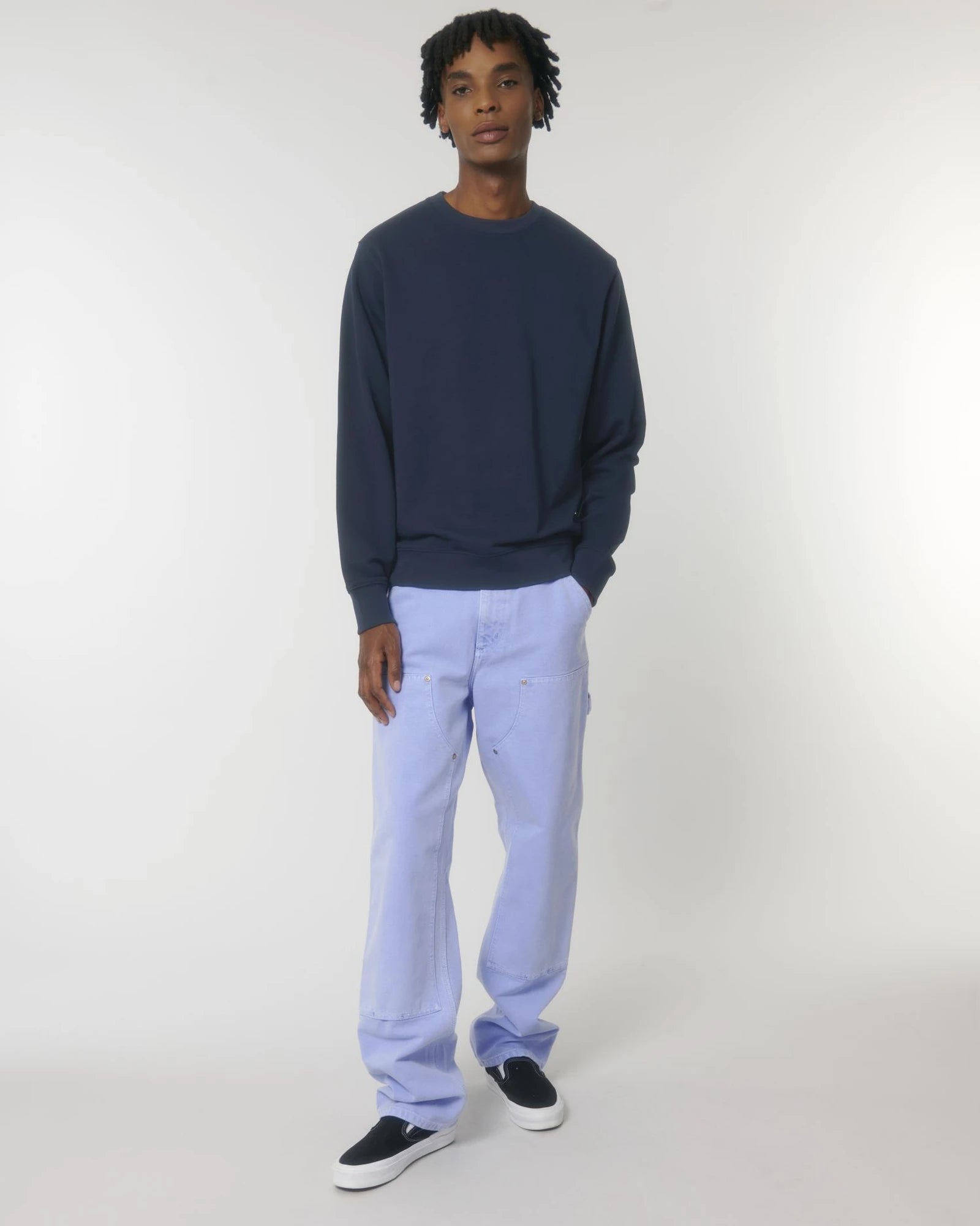 Felpa cotone bio Stanley/Stella Matcher da personalizzare - Blu Navy