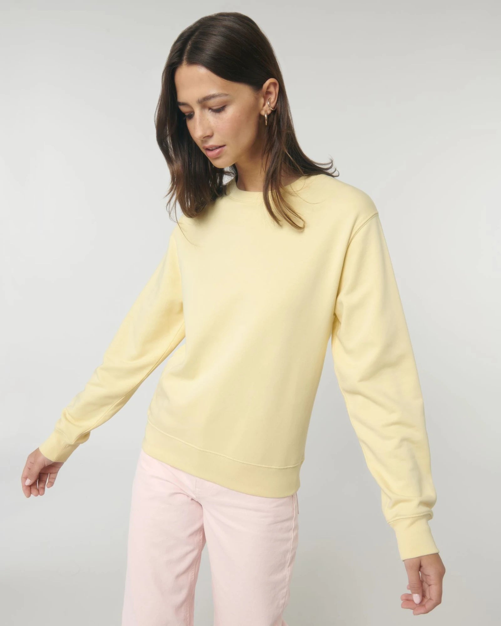 Felpa cotone bio Stanley/Stella Matcher da personalizzare - Burro