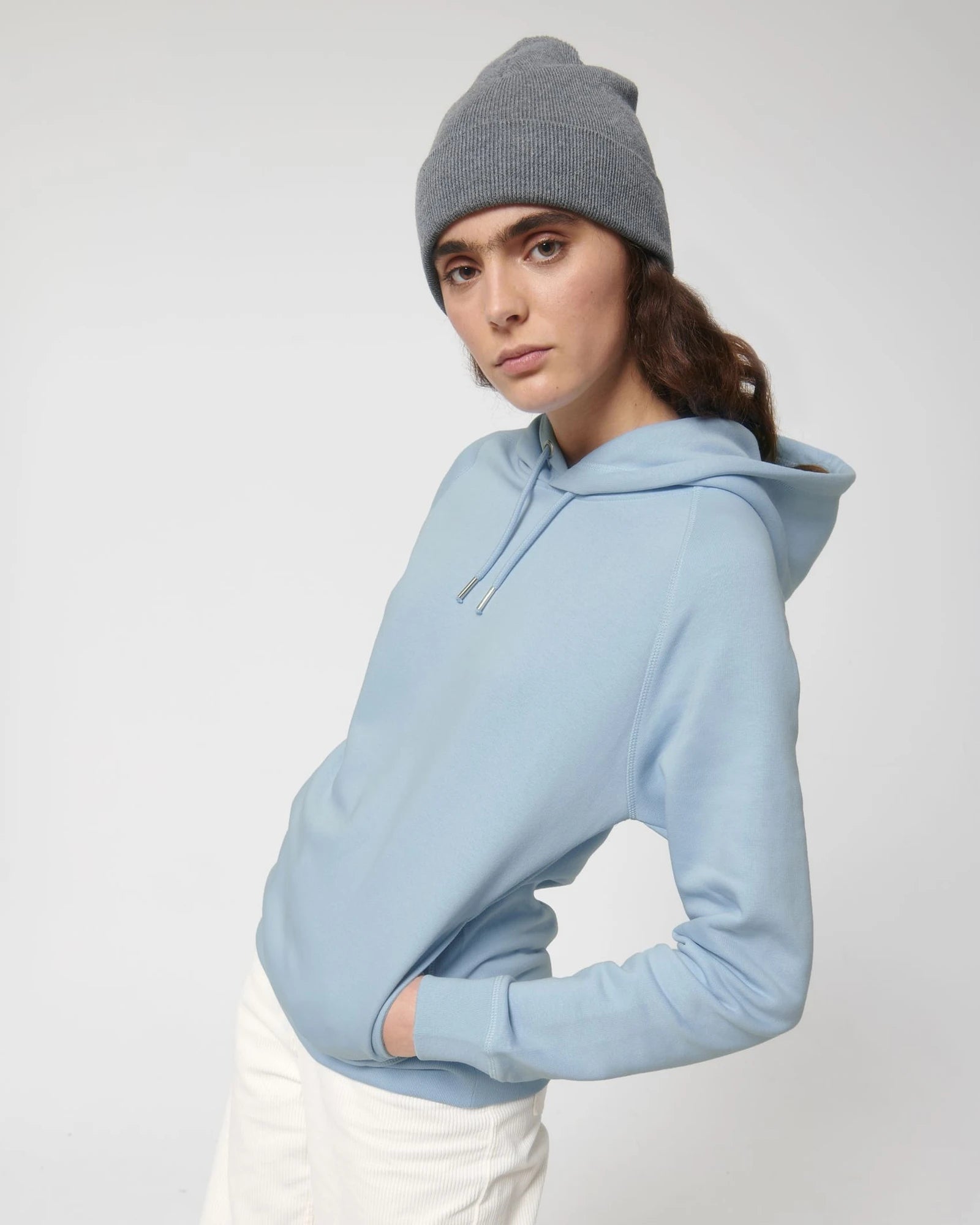 Felpa cotone bio Stanley/Stella Sider da personalizzare - Azzurro