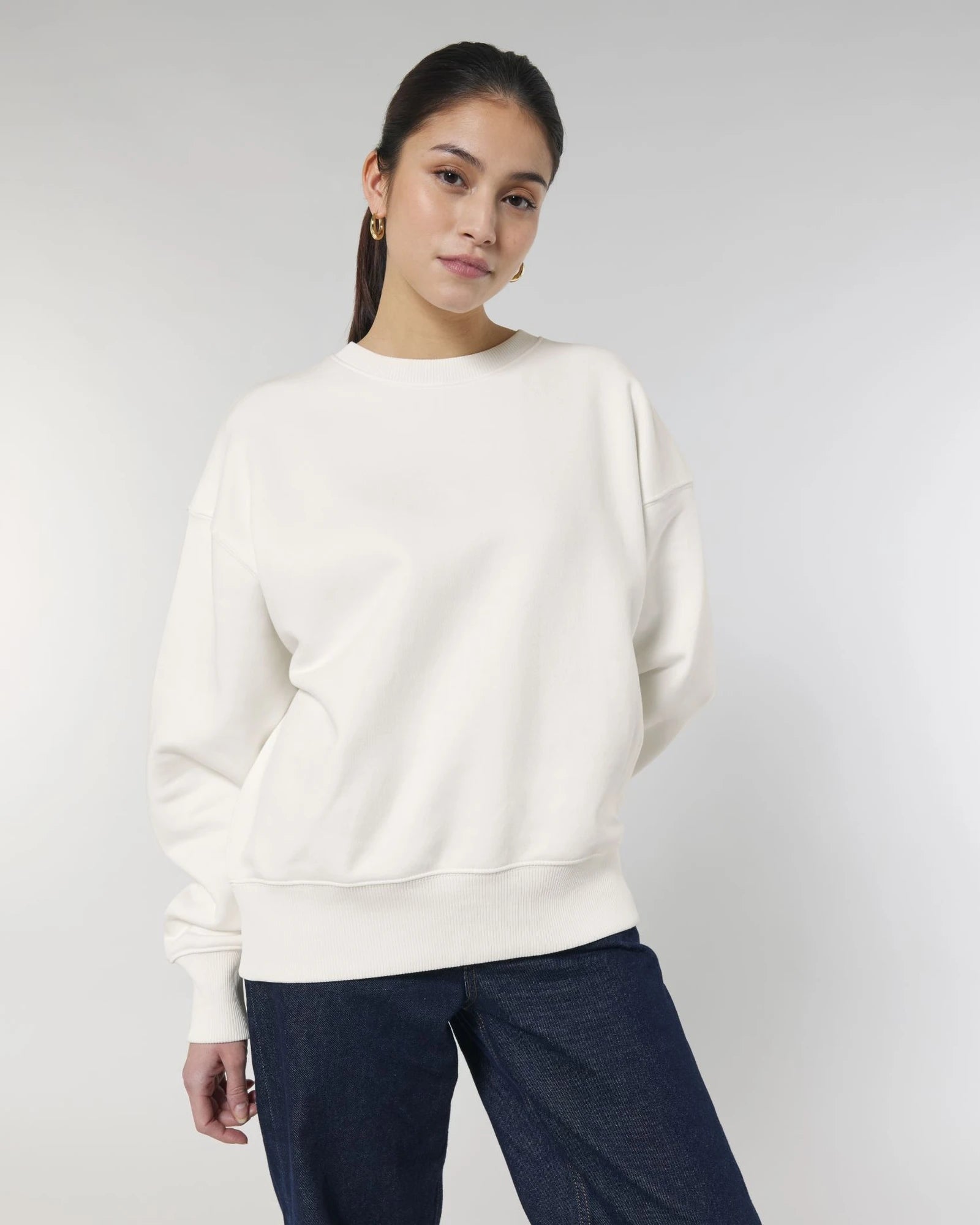 Felpa cotone bio Stanley/Stella Radder da personalizzare - Bianco sporco
