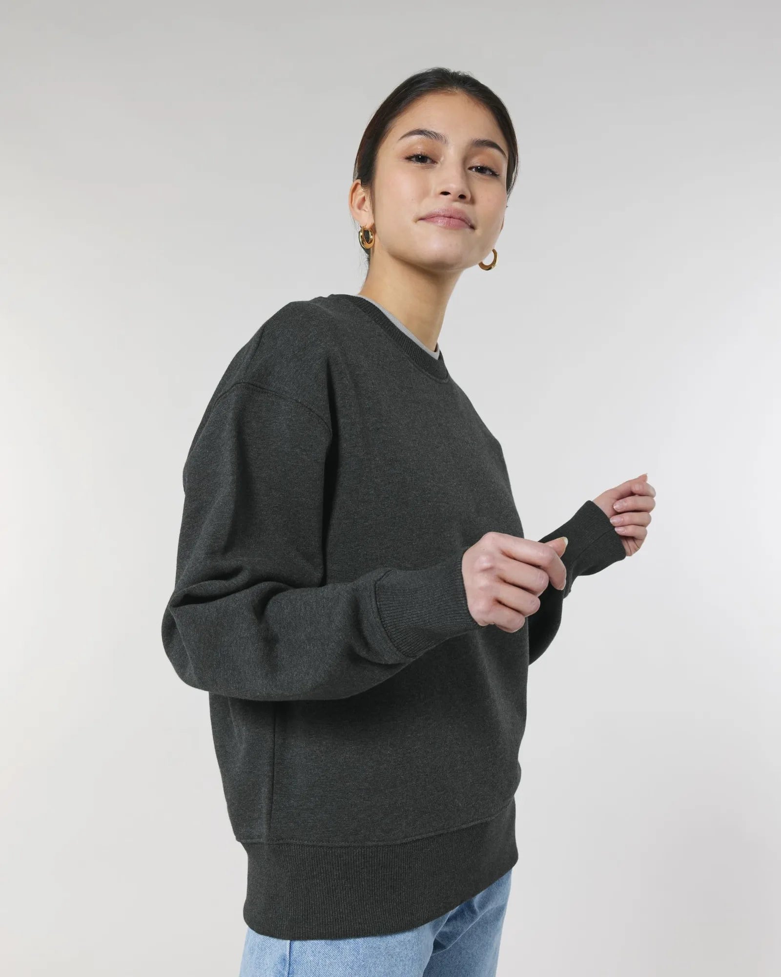 Felpa cotone bio Stanley/Stella Radder da personalizzare - Grigio melange scuro