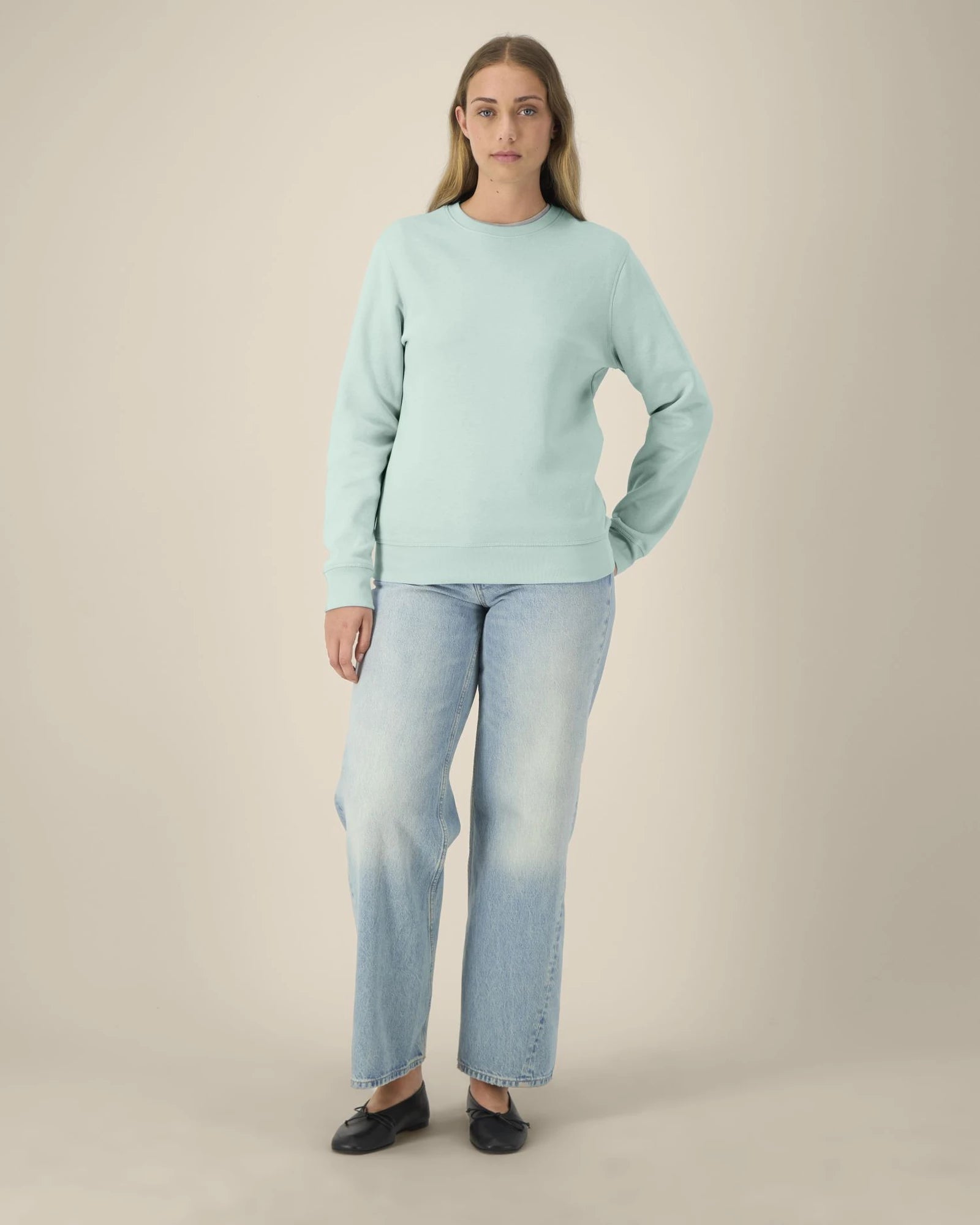 Felpa cotone bio Stanley/Stella Roller da personalizzare - Blu Caraibi