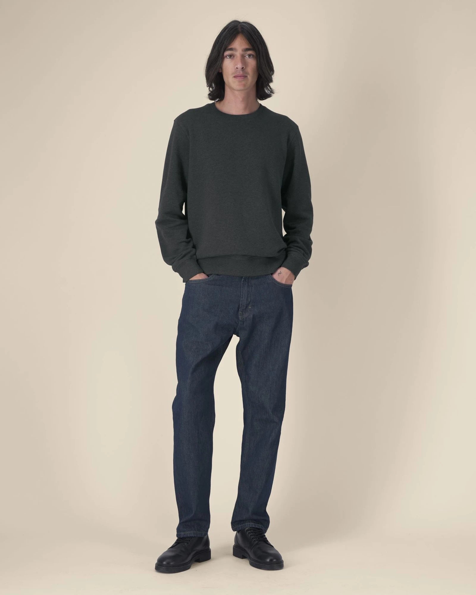 Felpa cotone bio Stanley/Stella Roller da personalizzare - Grigio melange scuro