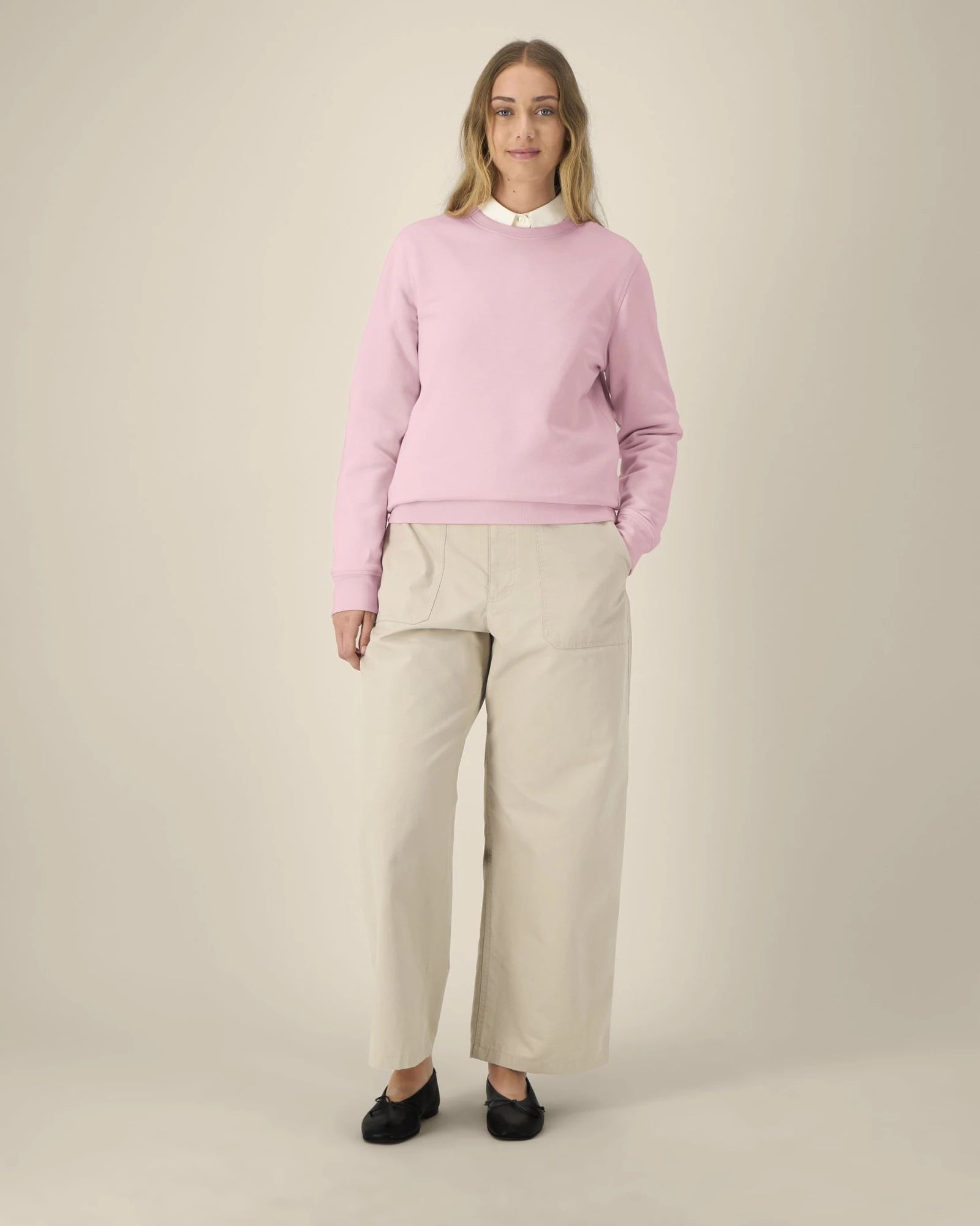 Felpa cotone bio Stanley/Stella Roller da personalizzare - Rosa Cotone