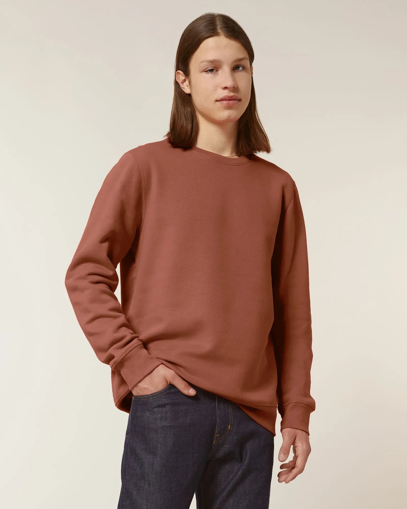Felpa cotone bio Stanley/Stella Roller da personalizzare - marrone heritage