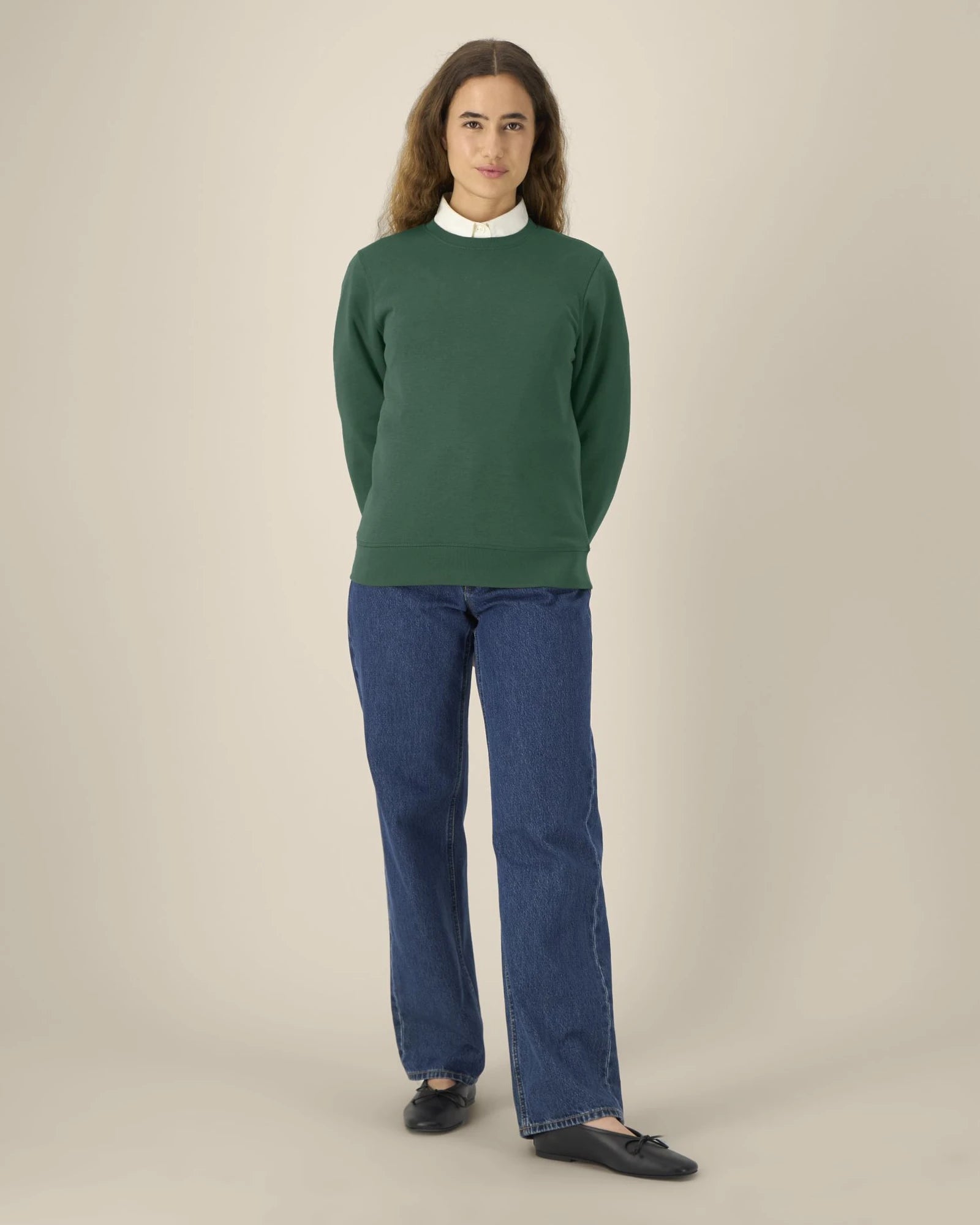 Felpa cotone bio Stanley/Stella Roller da personalizzare - Verde bottiglia