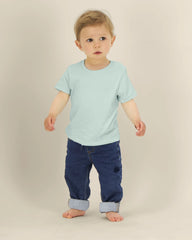 T-shirt neonato cotone bio Stanley/Stella Iconic da personalizzare - Blu Caraibi