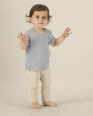 T-shirt neonato cotone bio Stanley/Stella Iconic da personalizzare - Grigio melange