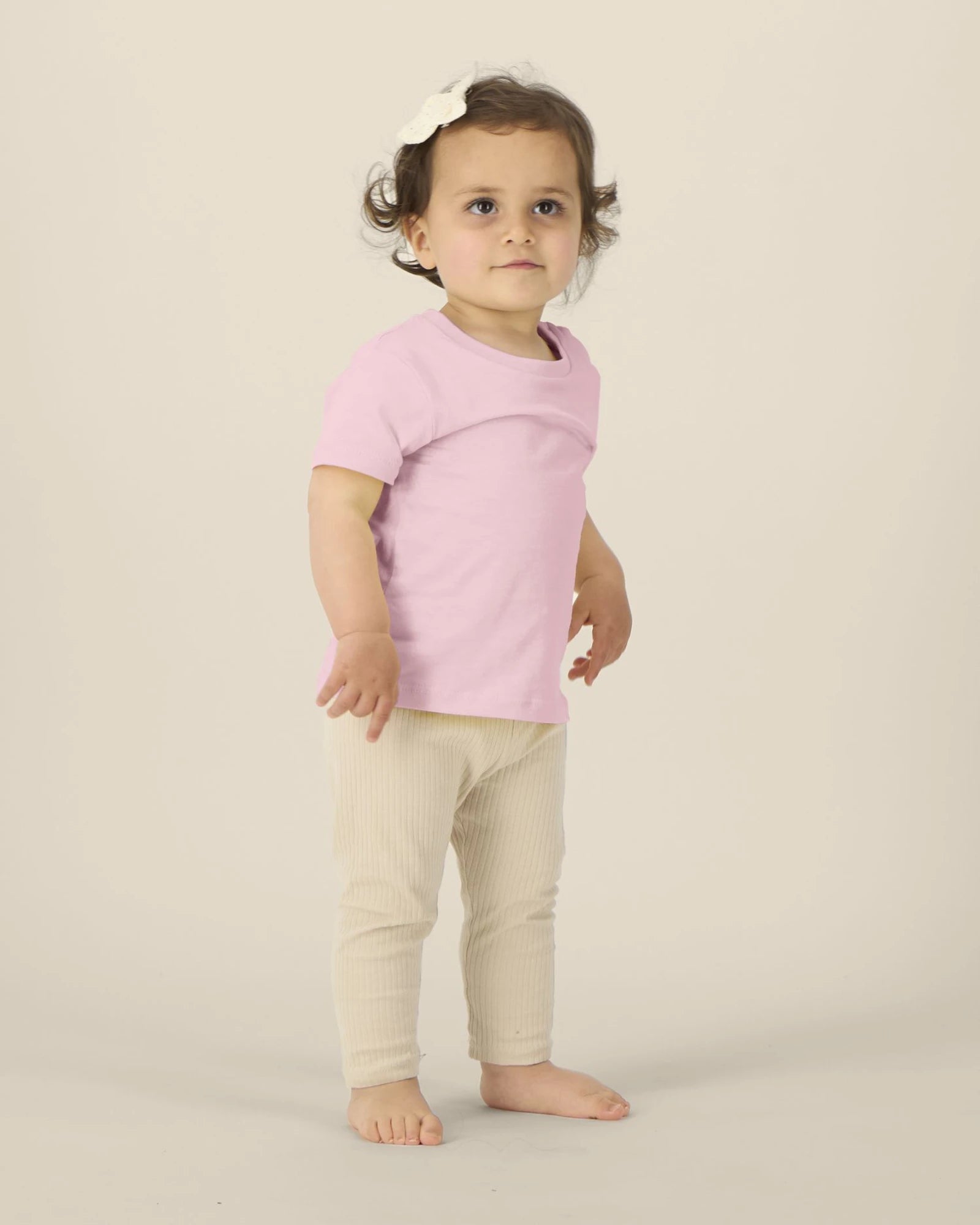 T-shirt neonato cotone bio Stanley/Stella Iconic da personalizzare - Rosa Cotone