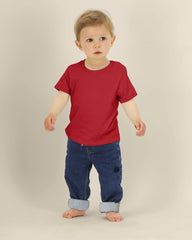 T-shirt neonato cotone bio Stanley/Stella Iconic da personalizzare - Rosso