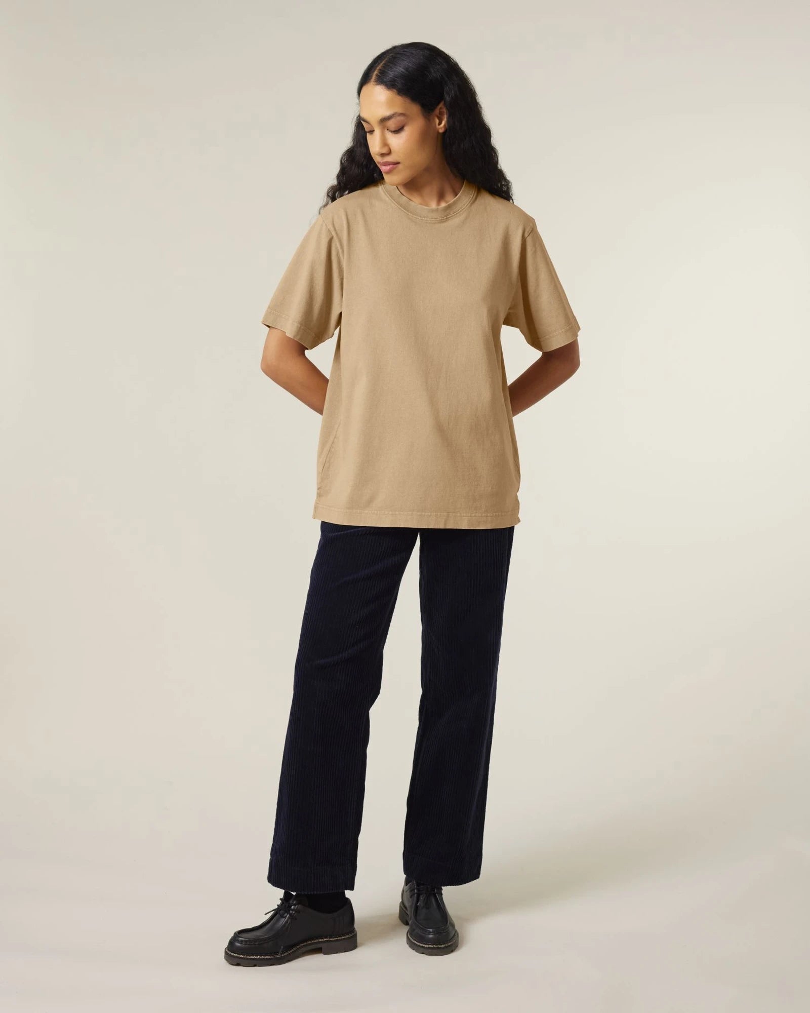 T-shirt manica lunga cotone bio Stanley/Stella da personalizzare - Tinto in filo latte