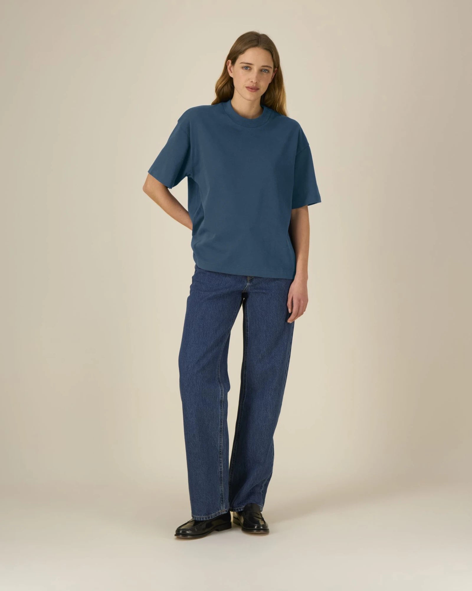 T-shirt oversize Stanley/Stella Asher da personalizzare - Verde petrolio
