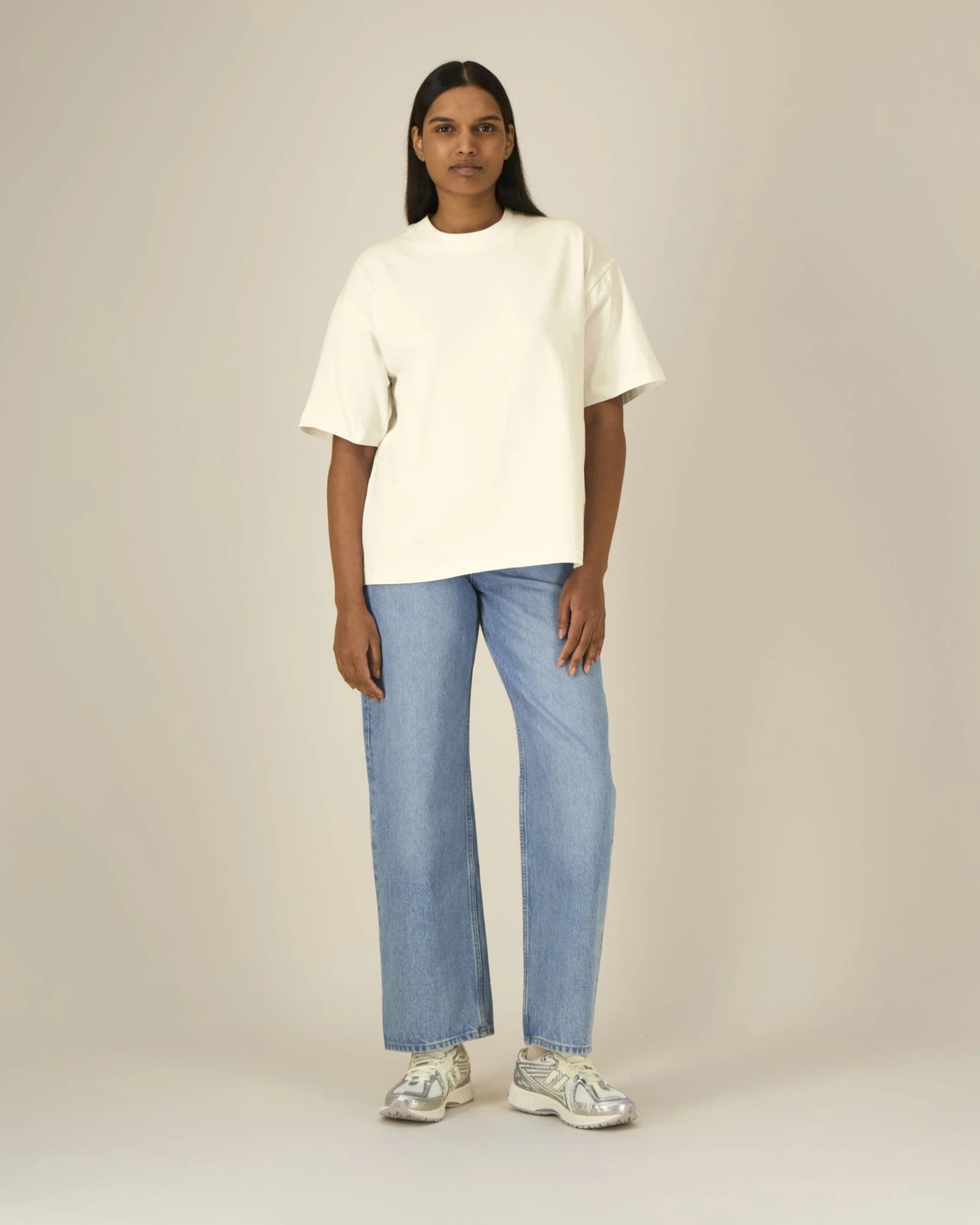 T-shirt oversize Stanley/Stella Asher da personalizzare - Crema