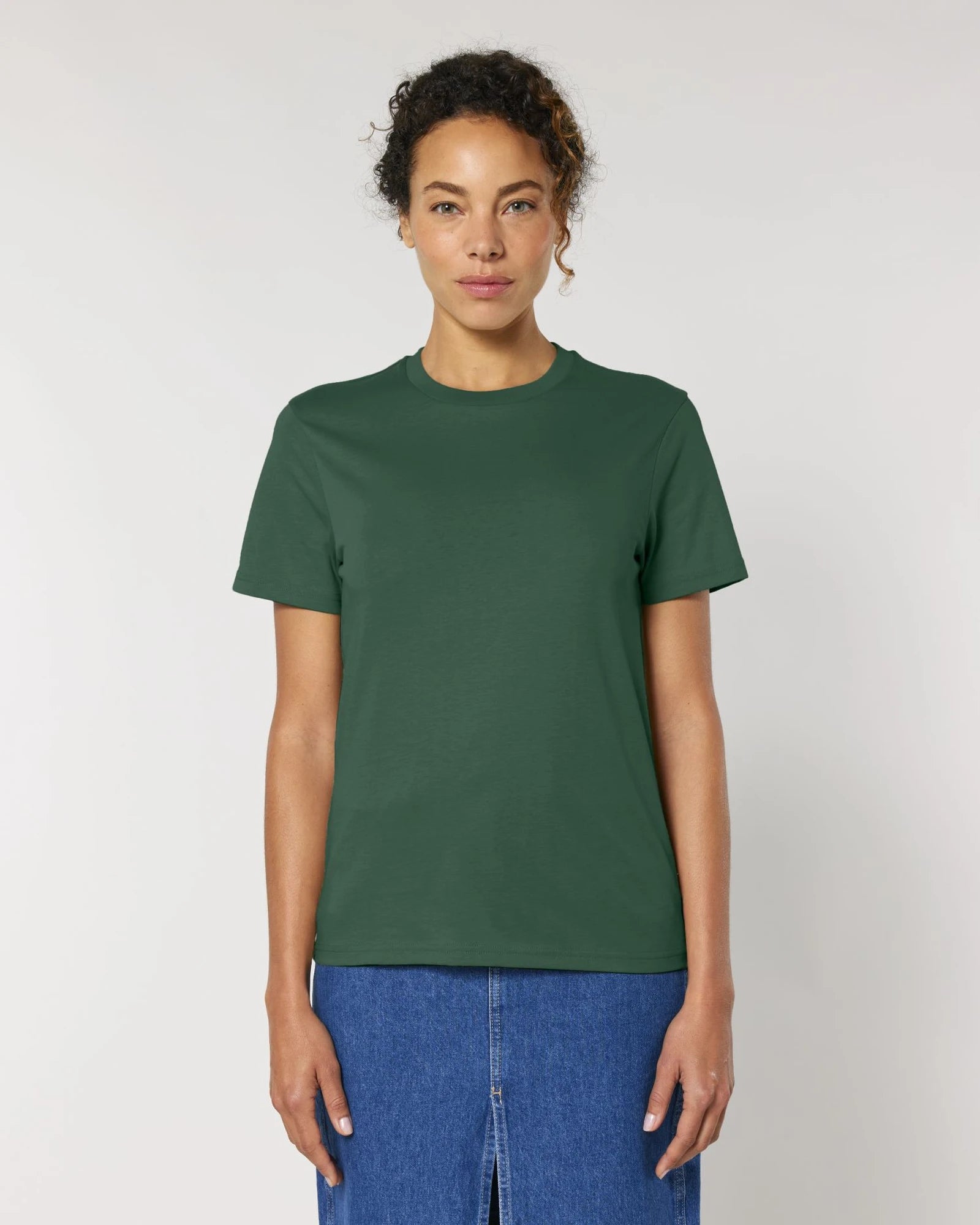 T-shirt cotone bio Stanley/Stella Crafter da personalizzare - Verde bottiglia