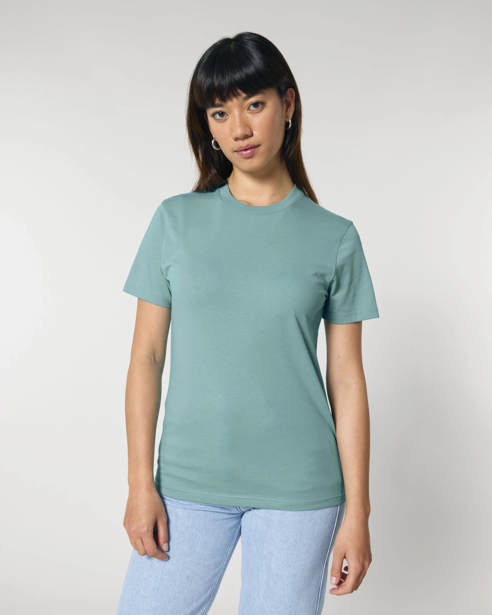 T-shirt cotone bio Stanley/Stella Crafter da personalizzare - Monstera verde petrolio