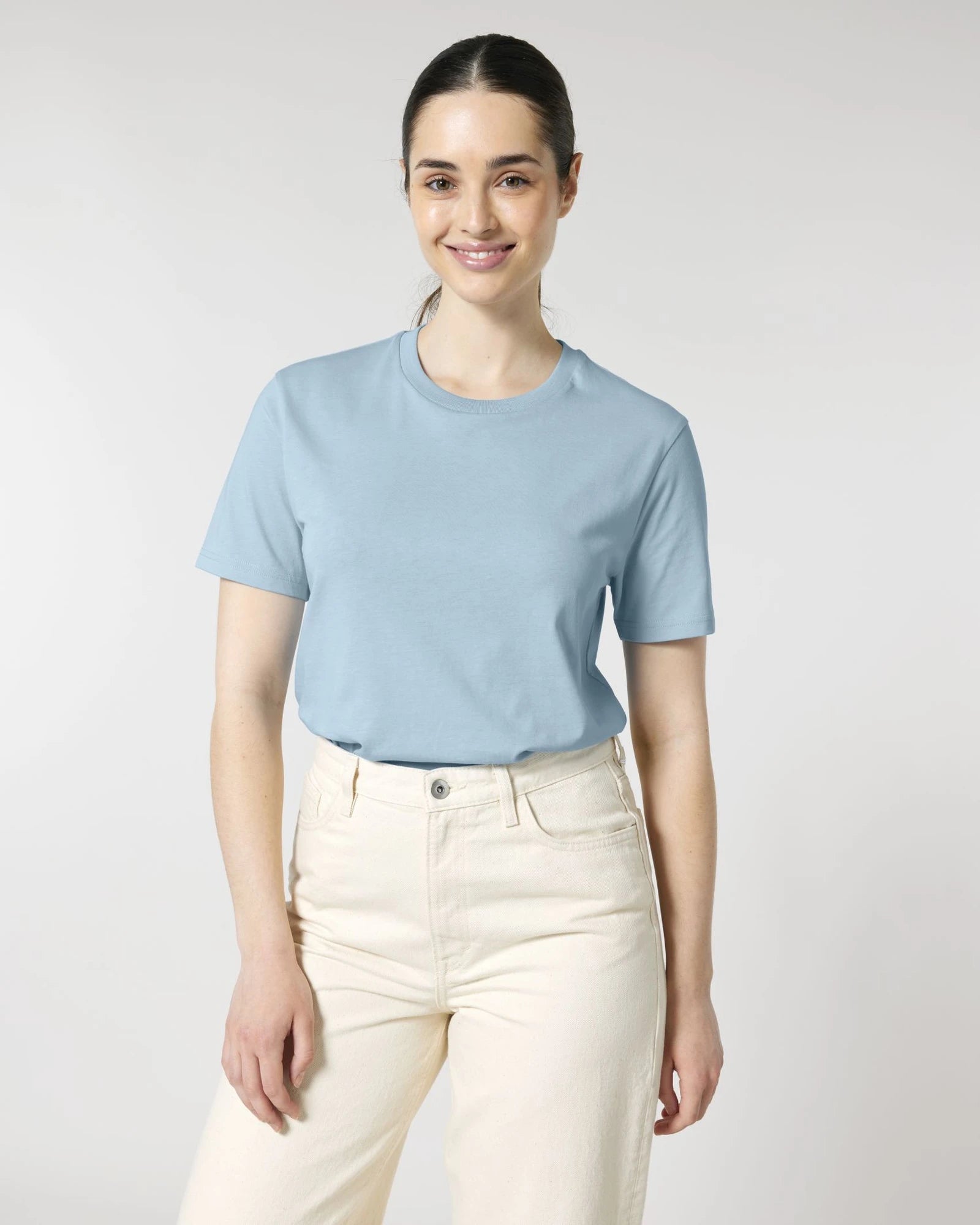 T-shirt cotone bio Stanley/Stella Crafter da personalizzare - Azzurro