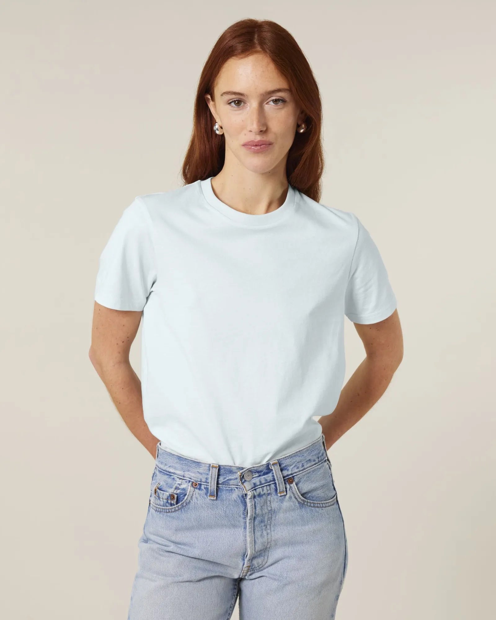 T-shirt cotone bio Stanley/Stella Crafter da personalizzare - Blue Ice