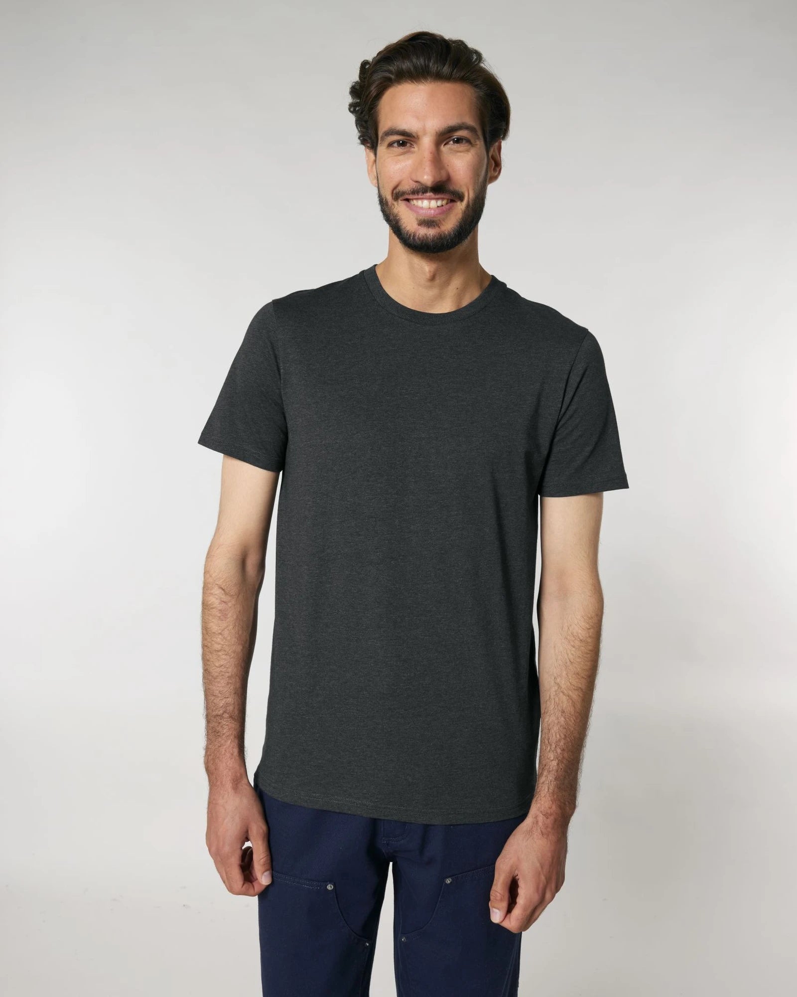 T-shirt cotone bio Stanley/Stella Crafter da personalizzare - Grigio melange scuro