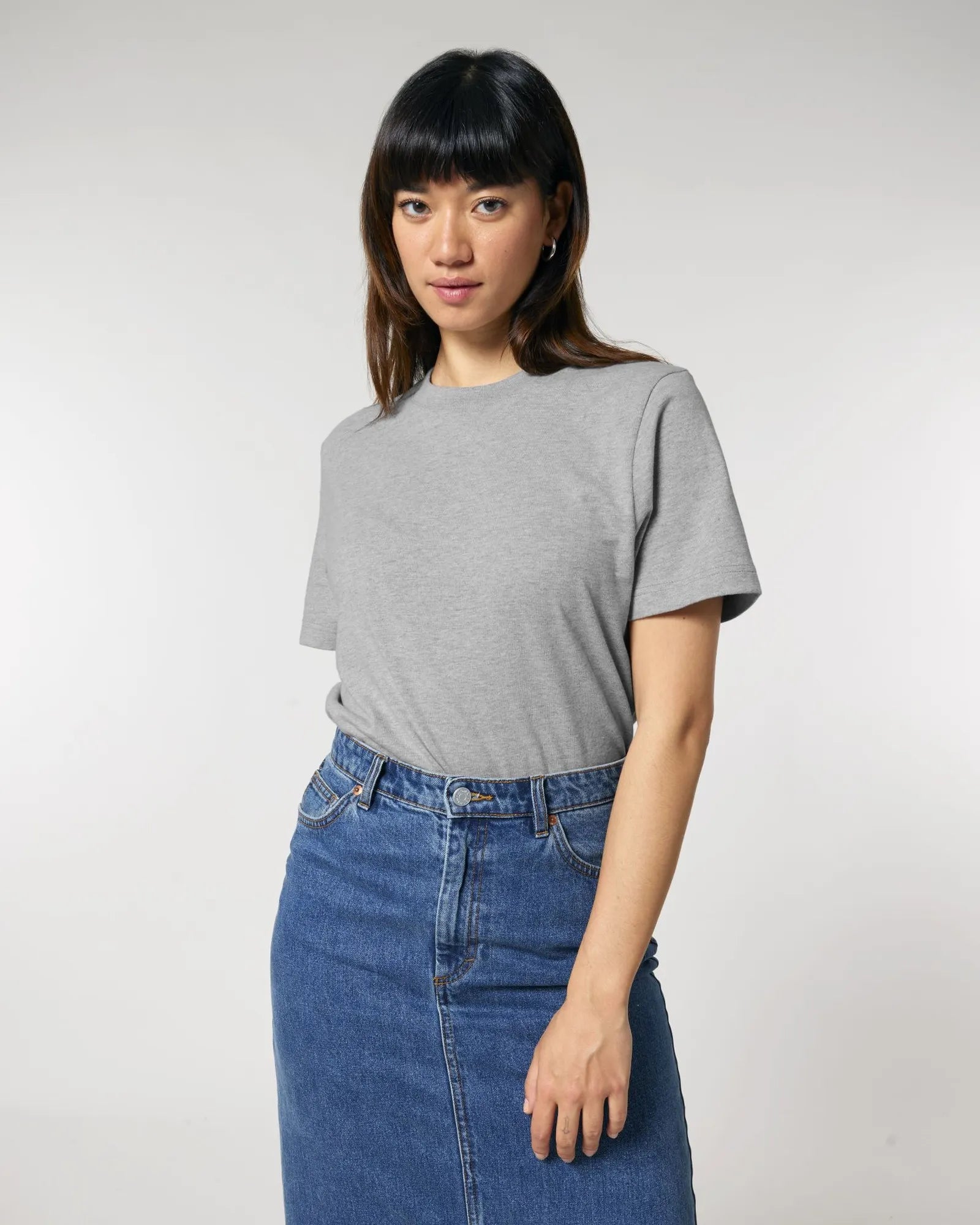 T-shirt cotone bio Stanley/Stella Sparker 2.0 da personalizzare - Grigio melange