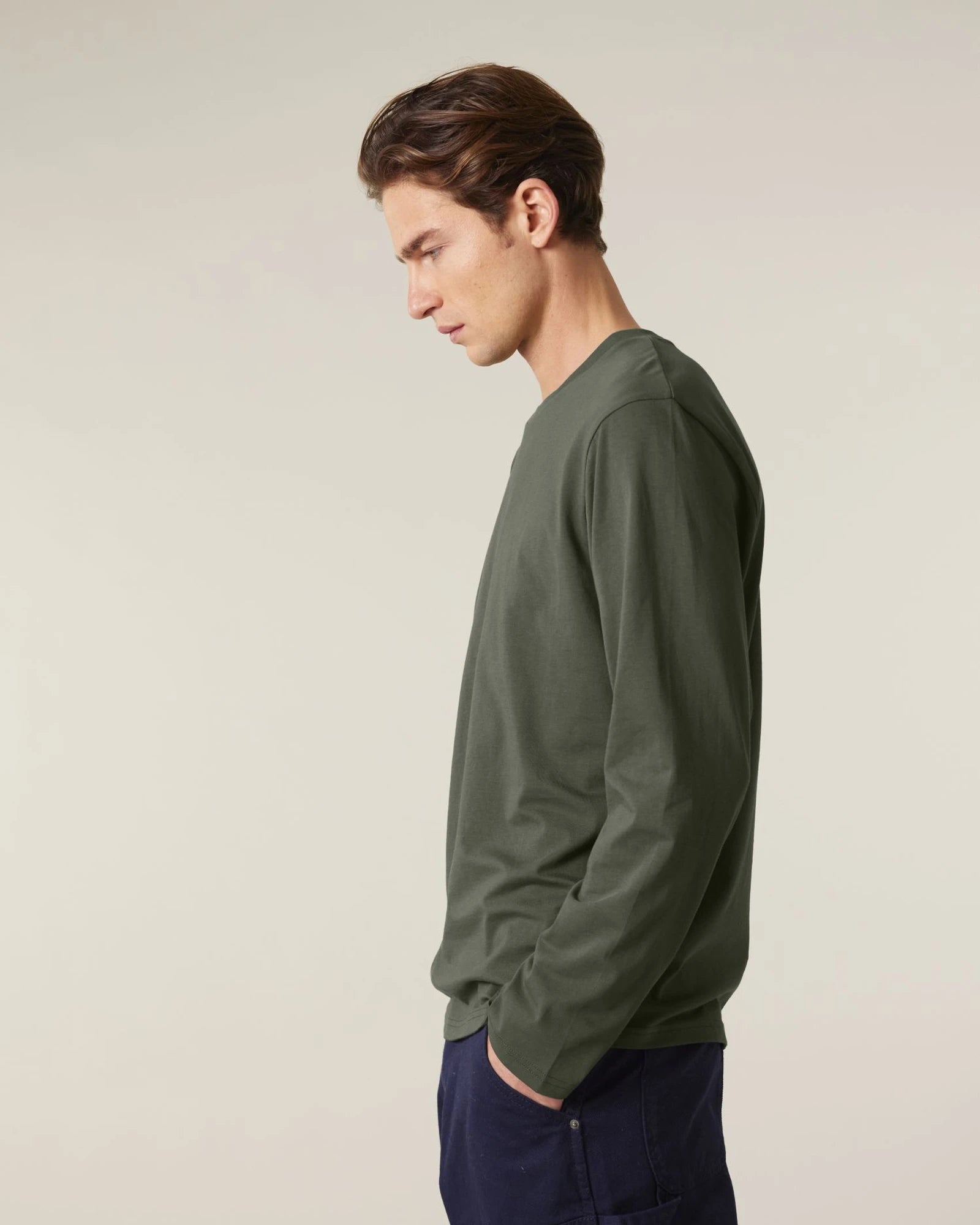 T-shirt manica lunga cotone bio Stanley/Stella da personalizzare - Kaki