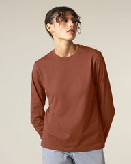 T-shirt manica lunga cotone bio Stanley/Stella da personalizzare - marrone heritage