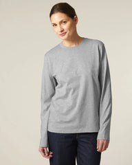 T-shirt manica lunga cotone bio Stanley/Stella da personalizzare - Grigio melange