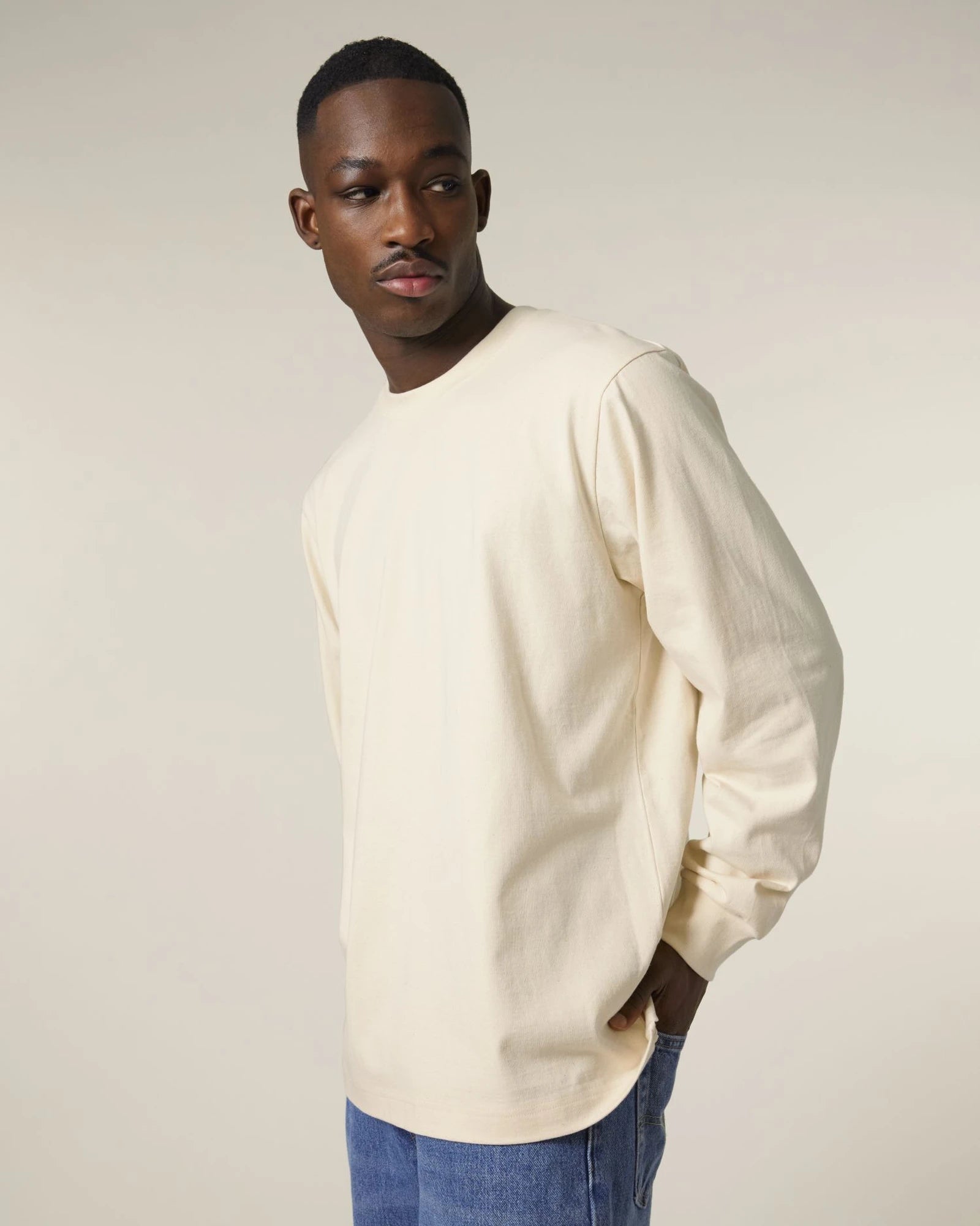 T-shirt manica lunga cotone bio Stanley/Stella da personalizzare - grezzo naturale