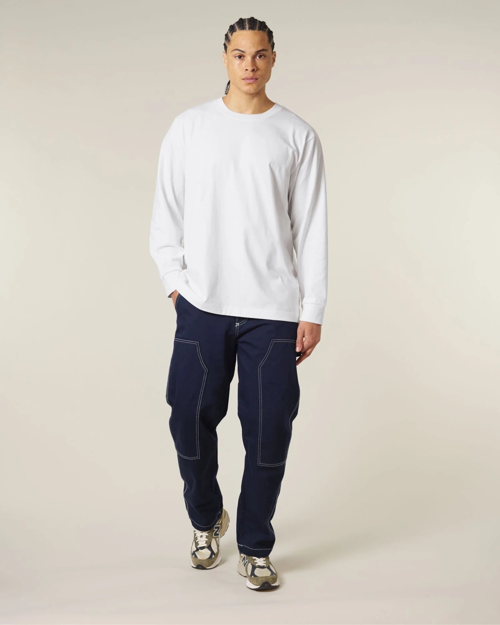 T-shirt manica lunga cotone bio Stanley/Stella da personalizzare - Bianco