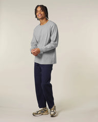 T-shirt manica lunga cotone bio Stanley/Stella da personalizzare - Grigio melange