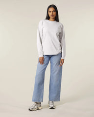 T-shirt manica lunga cotone bio Stanley/Stella da personalizzare - grigio melange freddo