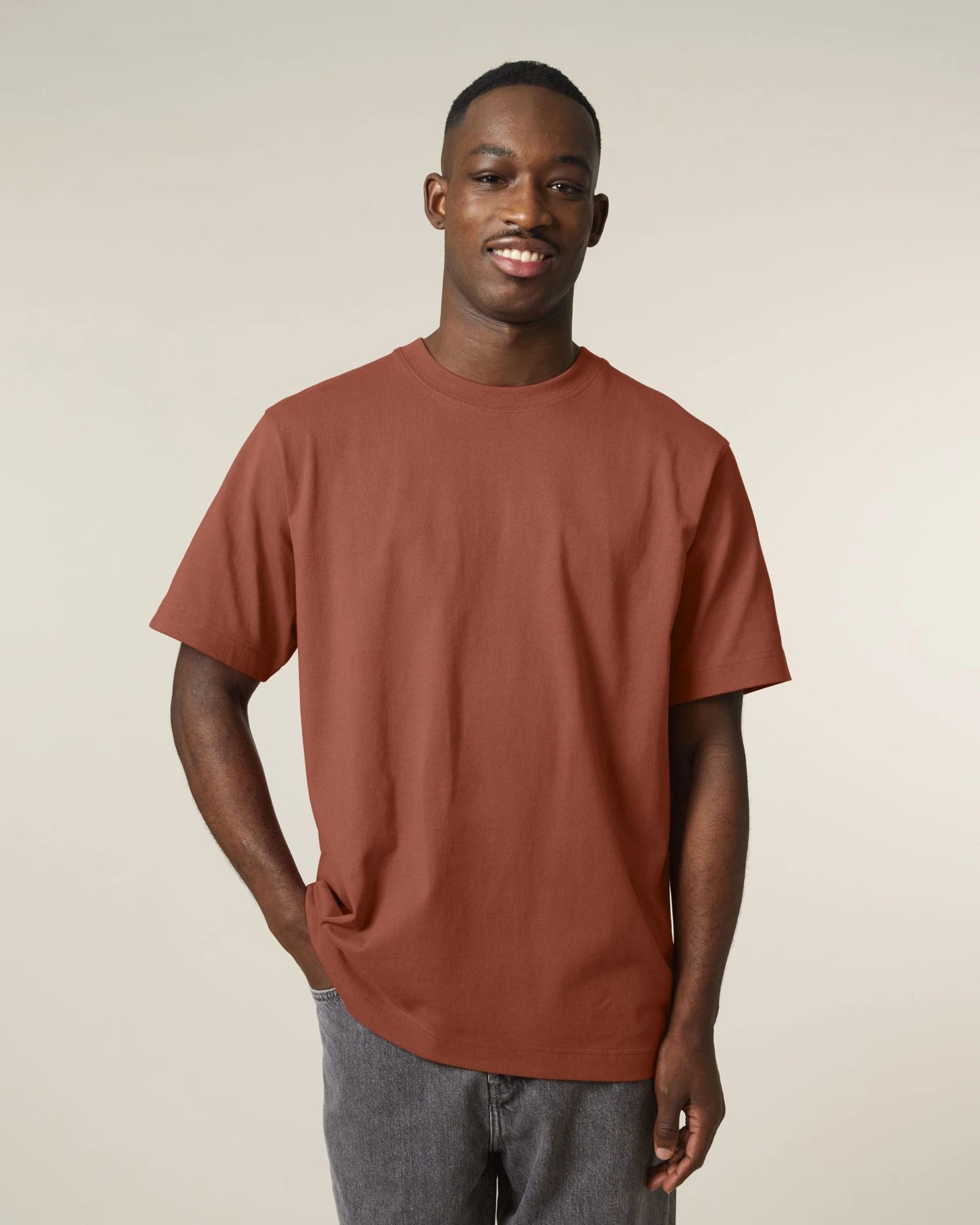 T-shirt cotone bio Stanley/Stella Freestyler da personalizzare - marrone heritage