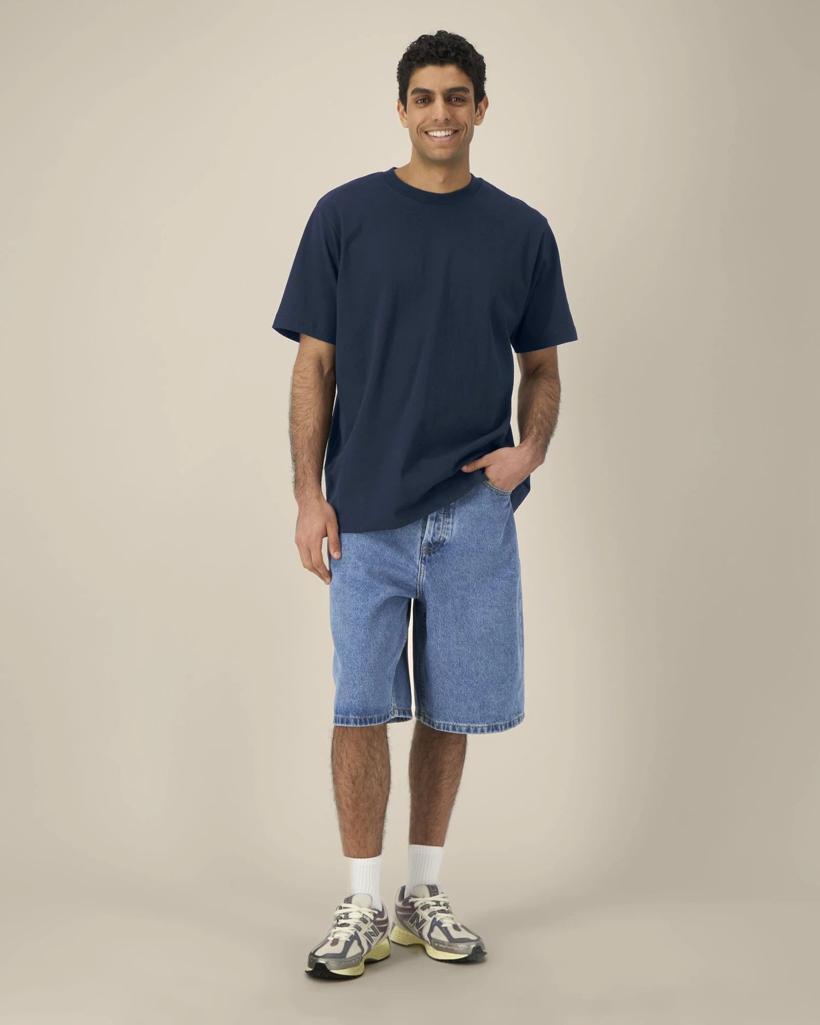 T-shirt cotone bio Stanley/Stella Freestyler da personalizzare - Blu Navy