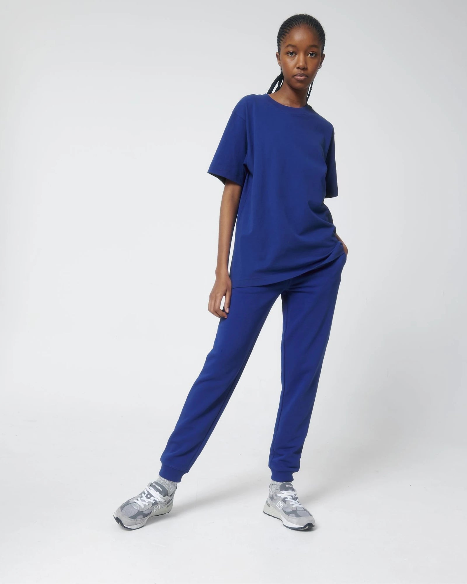 T-shirt cotone bio Stanley/Stella Freestyler da personalizzare - blu worker