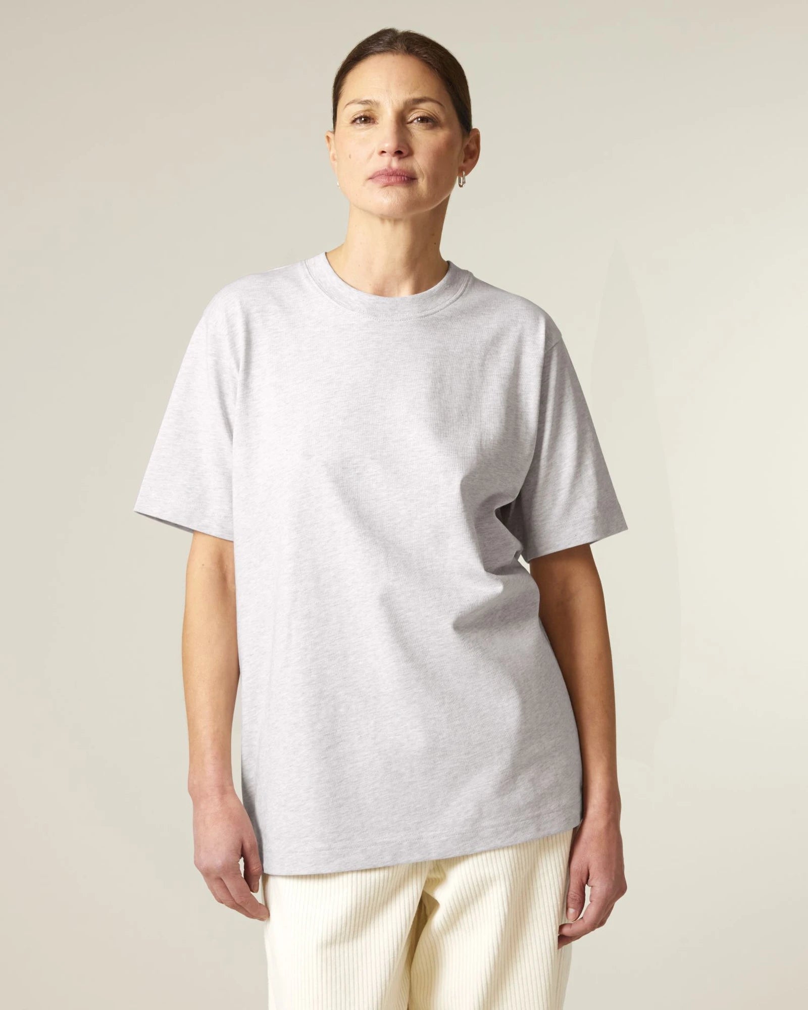 T-shirt cotone bio Stanley/Stella Freestyler da personalizzare - grigio melange freddo