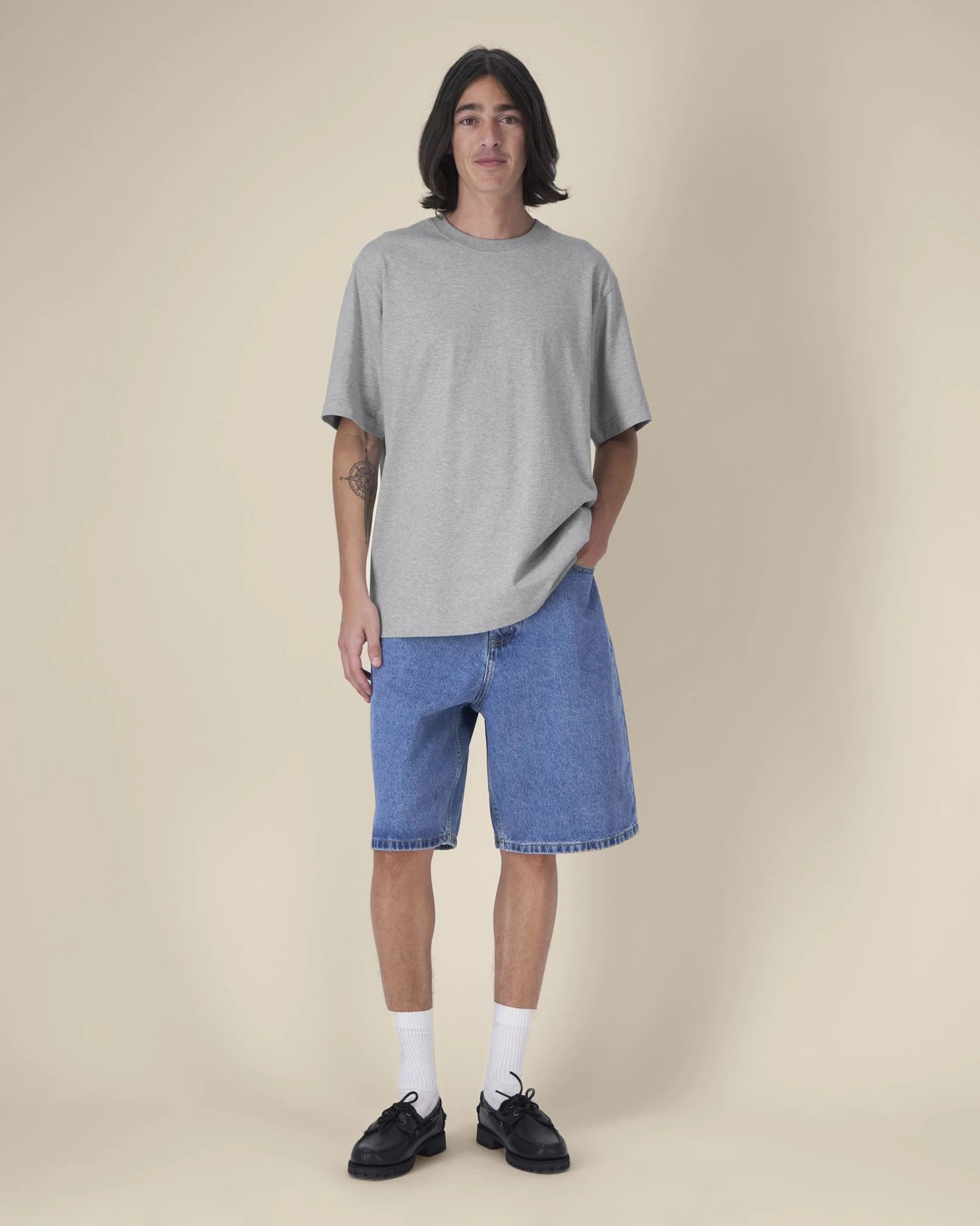 T-shirt cotone bio Stanley/Stella Freestyler da personalizzare - Grigio melange