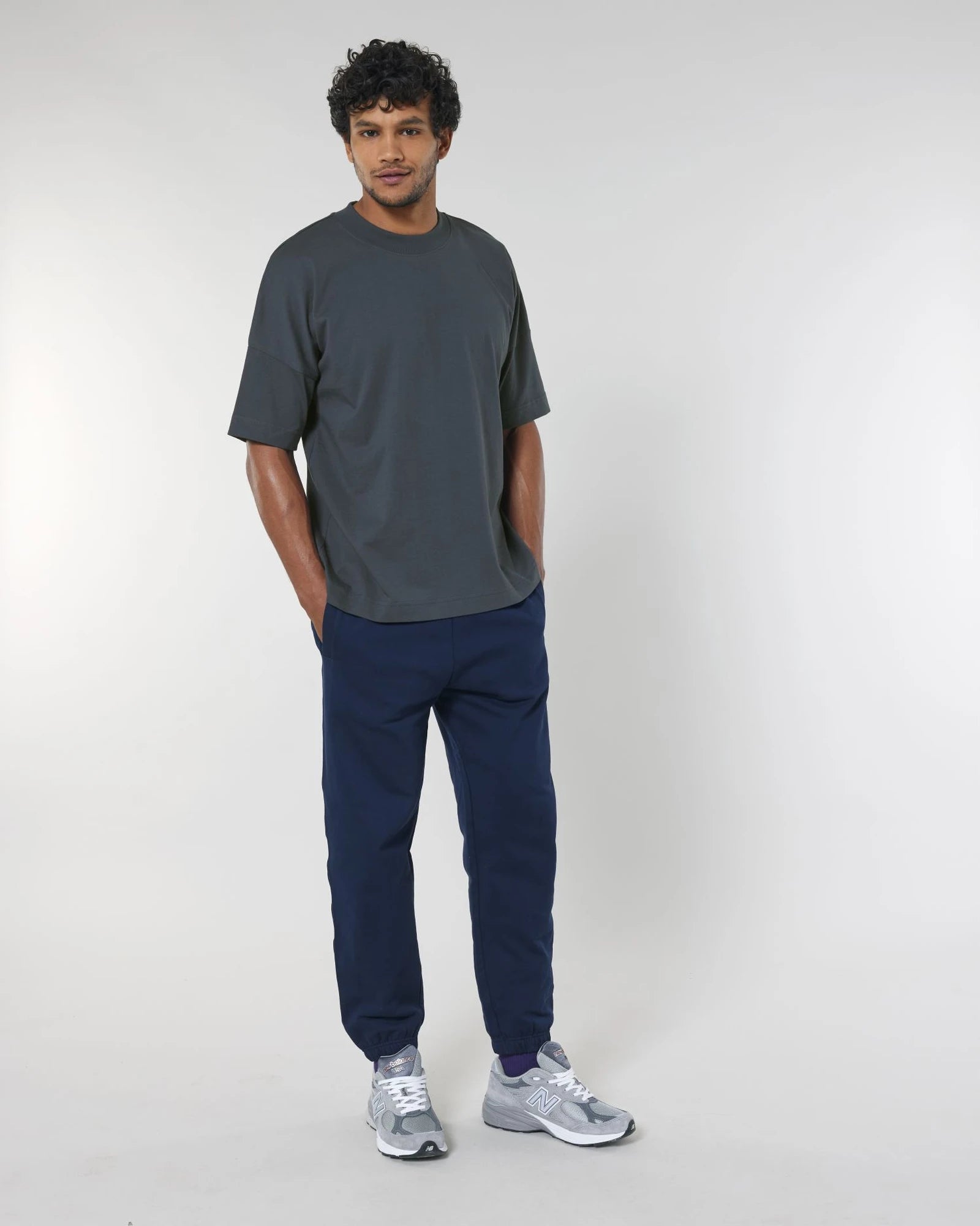 T-shirt oversize Stanley/Stella Blaster da personalizzare - Grigio Inchiostro