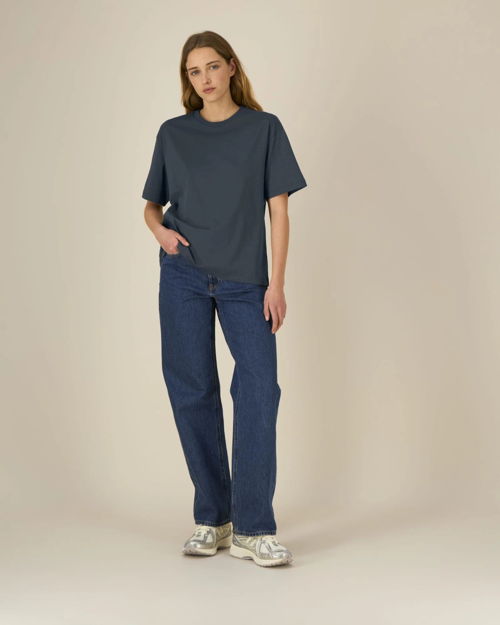 T-shirt cotone bio Stanley/Stella Breezer da personalizzare - Grigio Inchiostro