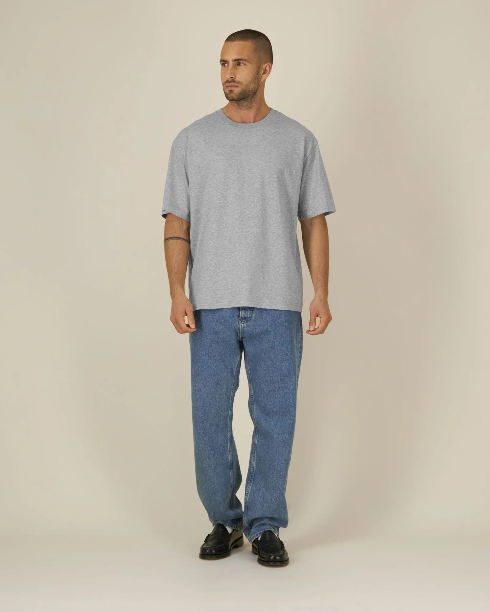 T-shirt cotone bio Stanley/Stella Breezer da personalizzare - Grigio melange