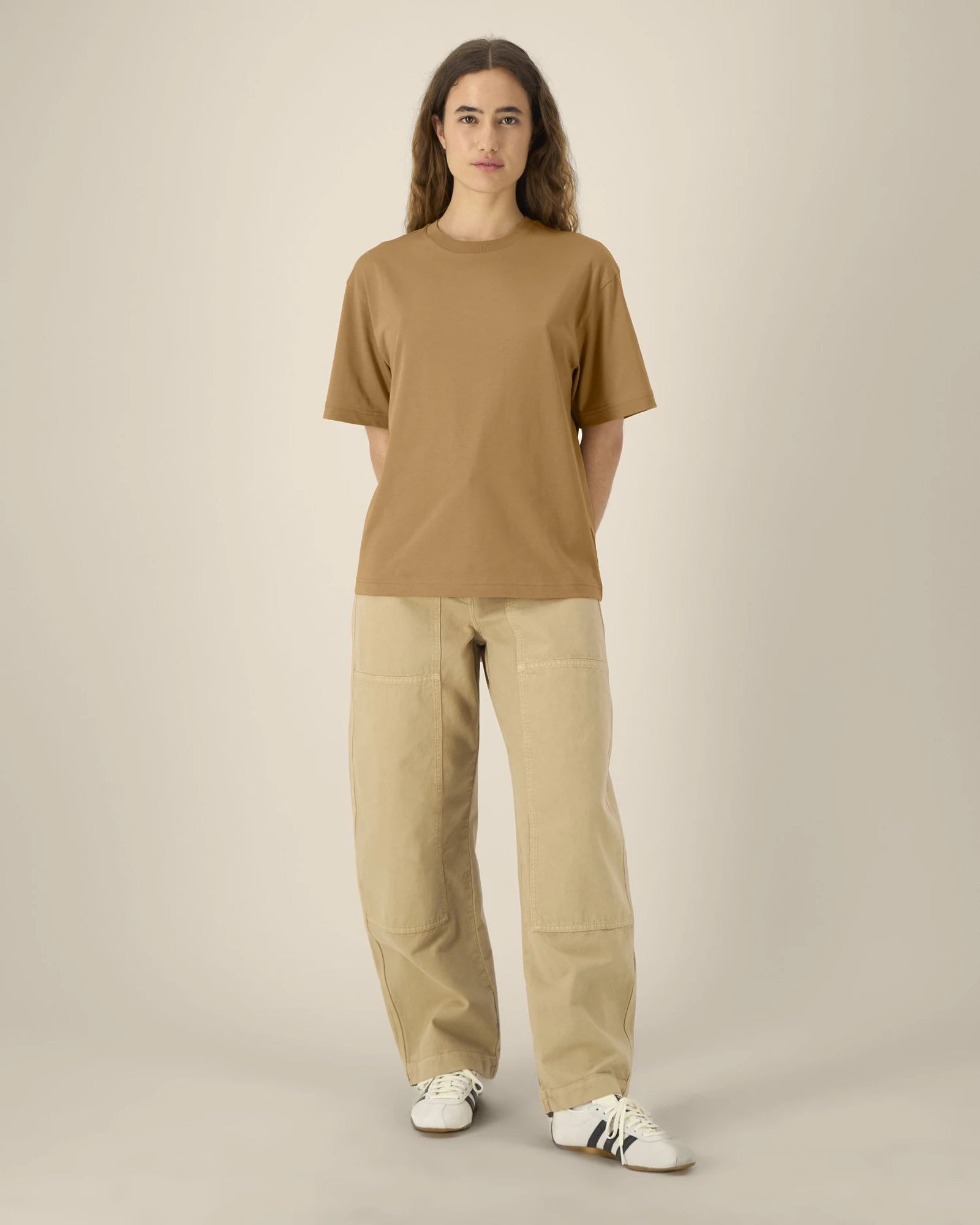 T-shirt cotone bio Stanley/Stella Breezer da personalizzare - Beige Grounded