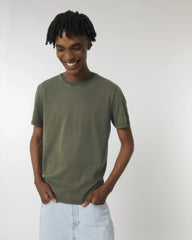 T-shirt Stanley/Stella Crafter Vintage da personalizzare - Tinto in capo kaki