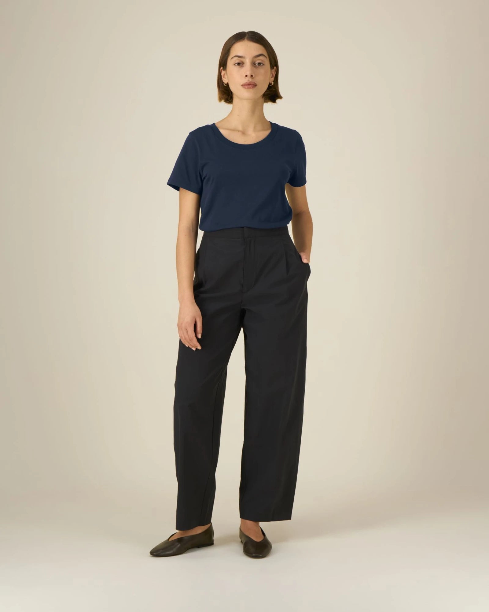 T-shirt donna cotone bio Expresser 2.0 da personalizzare - Blu Navy