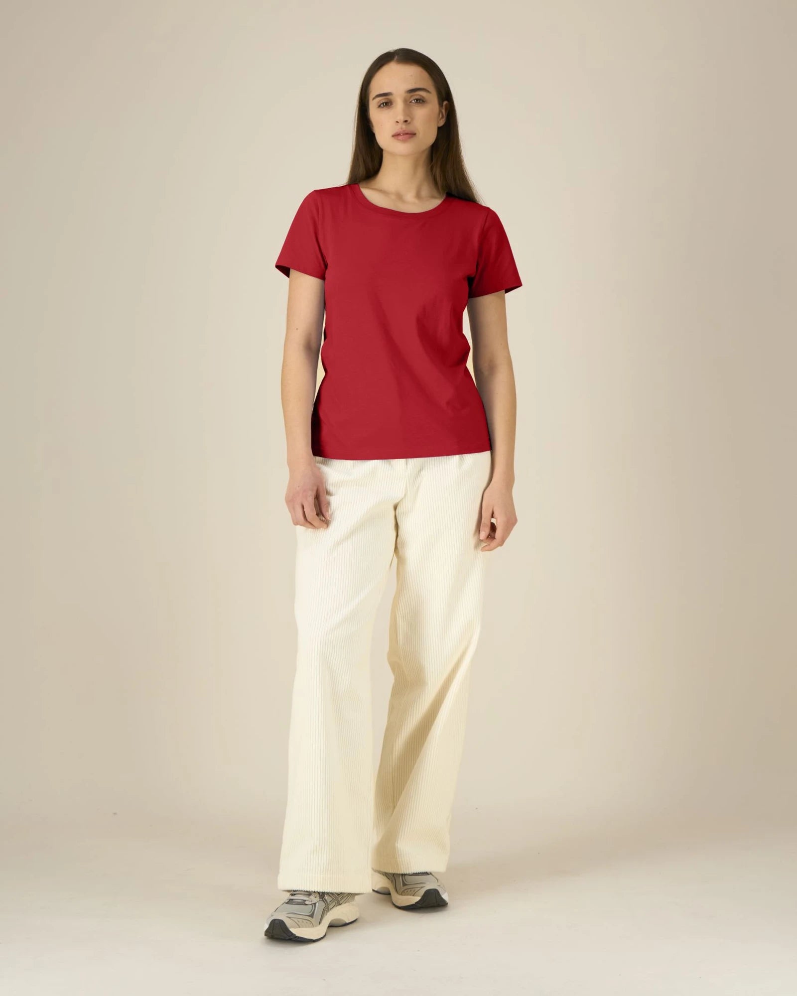 T-shirt donna cotone bio Expresser 2.0 da personalizzare - Rosso